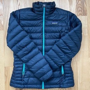 Patagonia puffer coat, navy, size small